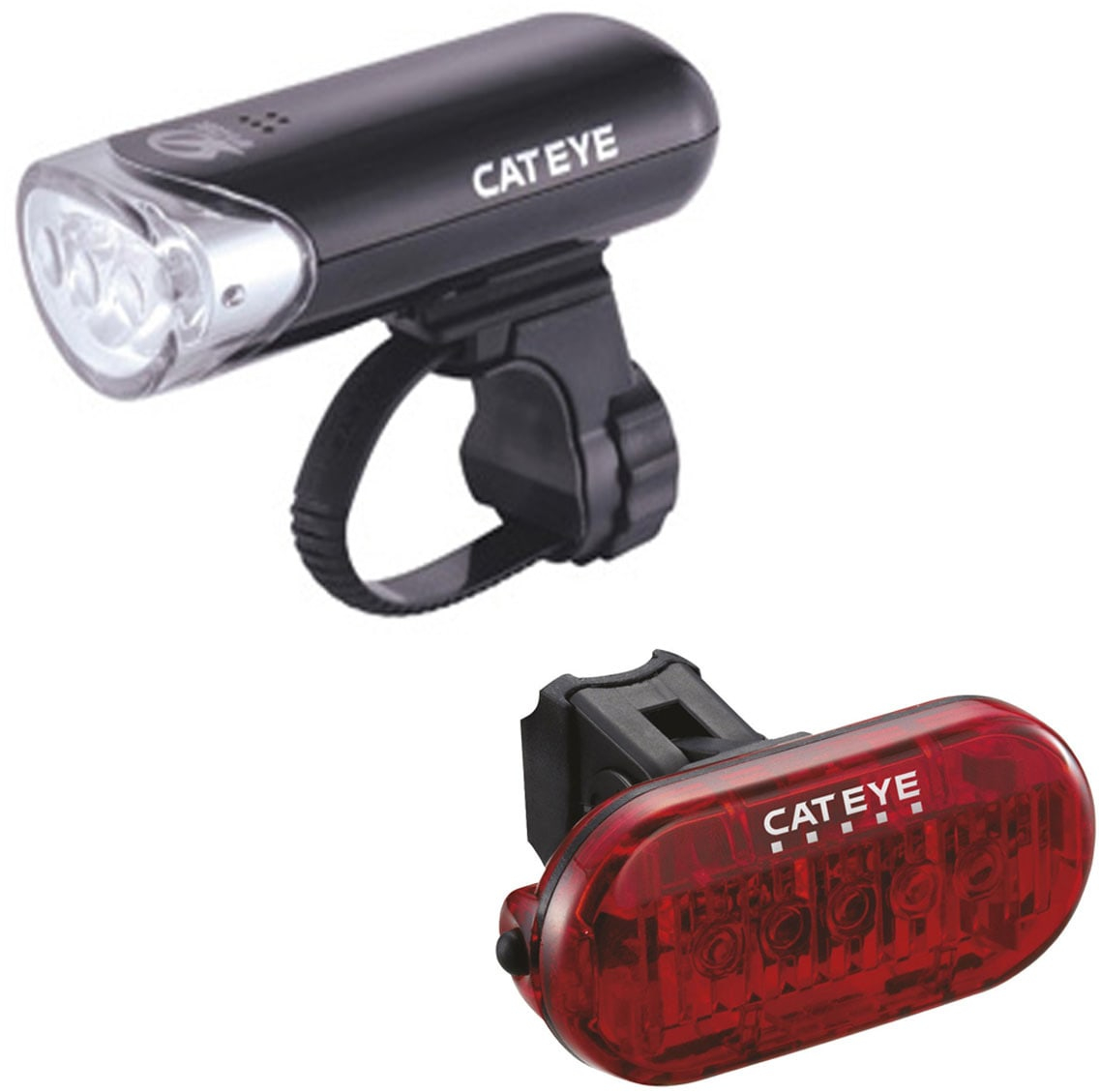 Cateye EL135 and TL155 OMNI 5 Front and Rear Cycle Light Set NO COLOUR