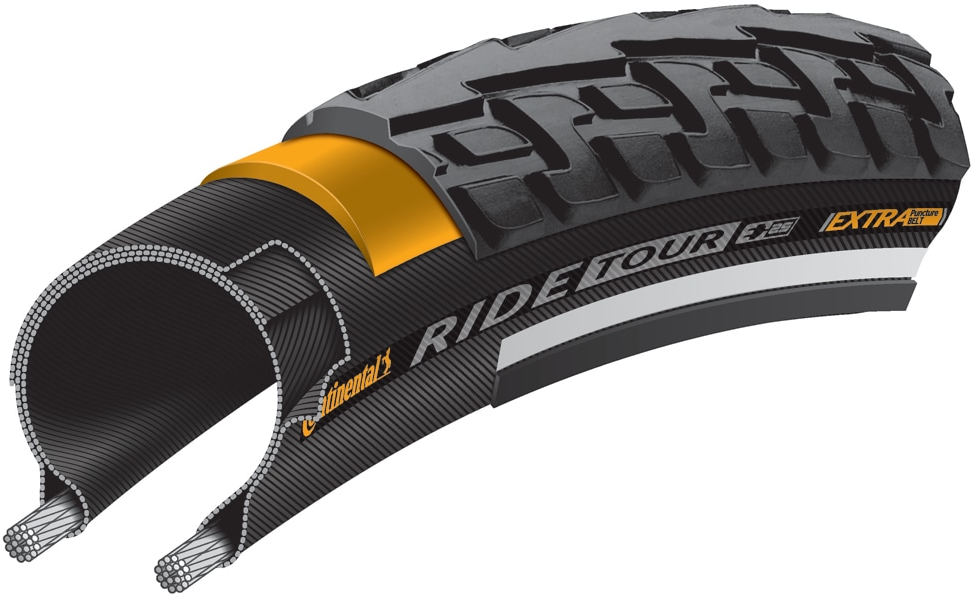 Continental Ride Tour Tyre Wire Bead 28 Grey